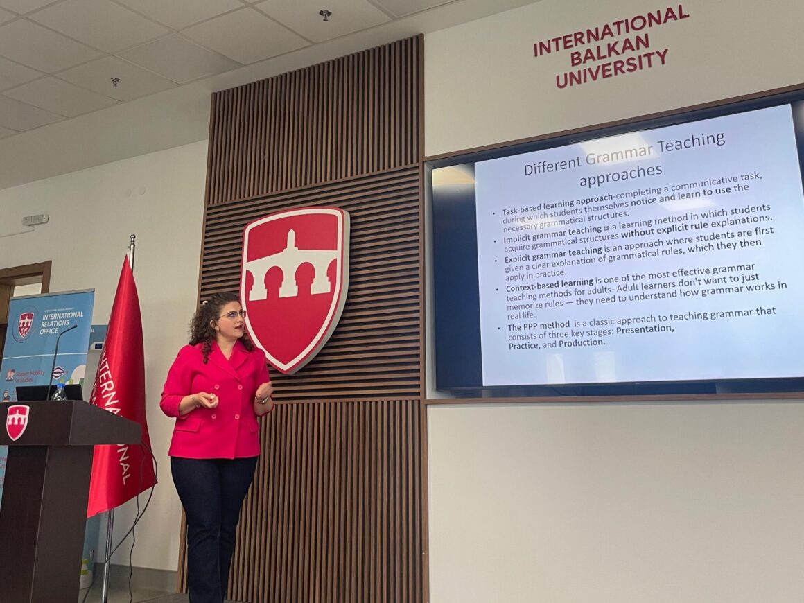 IBU Hosts Guest Lecture by Dr. Arta Tika Bekteshi on the Importance of Grammar in Foreign Language Learning